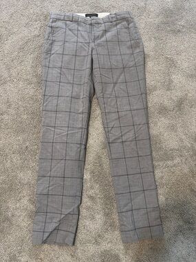 Banana Republic Ryan Gray Windowpane Dress Pants Career/Work